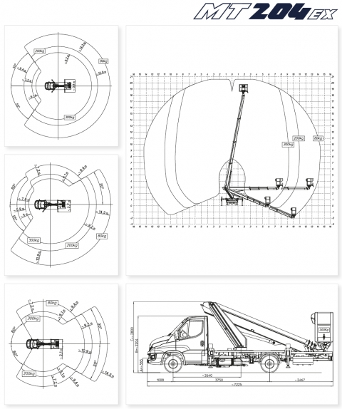 Multitel MT 204 EX diagramy i wymiary Iveco - windex.pl